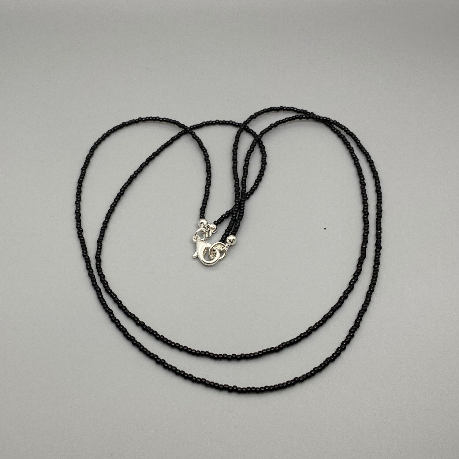 Black Small Seed Bead Chain-Double