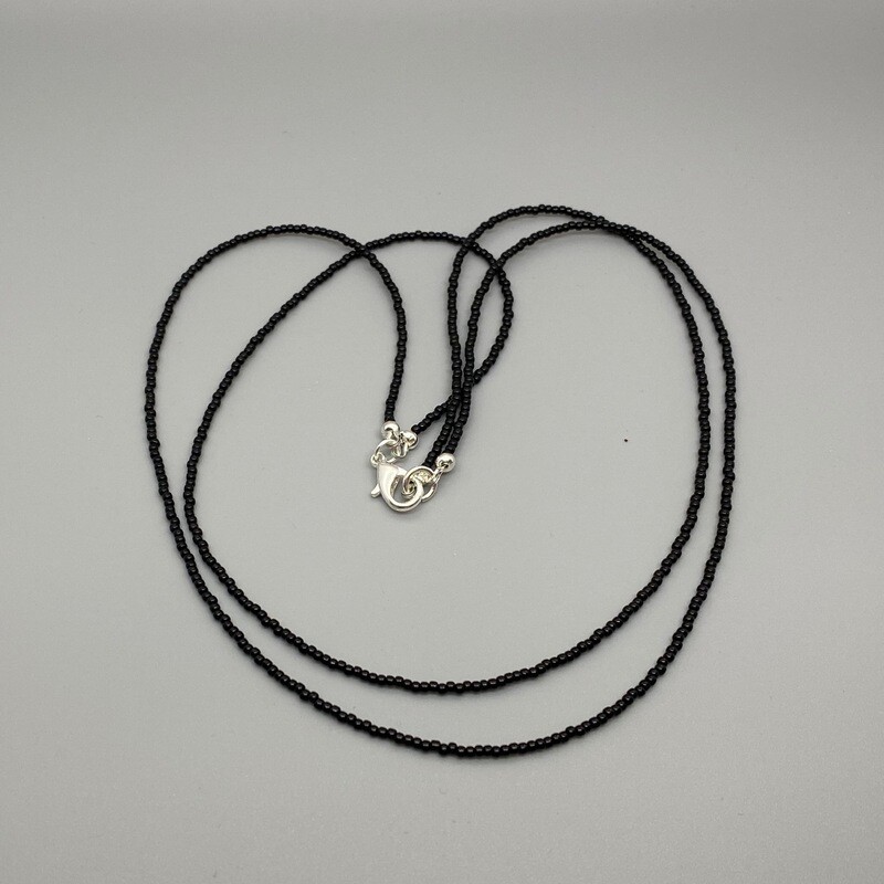 Black Small Seed Bead Chain-Double