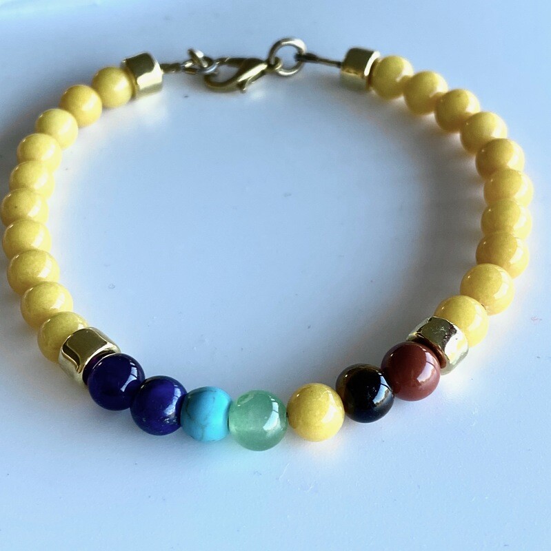 Chakra Bracelet with gold