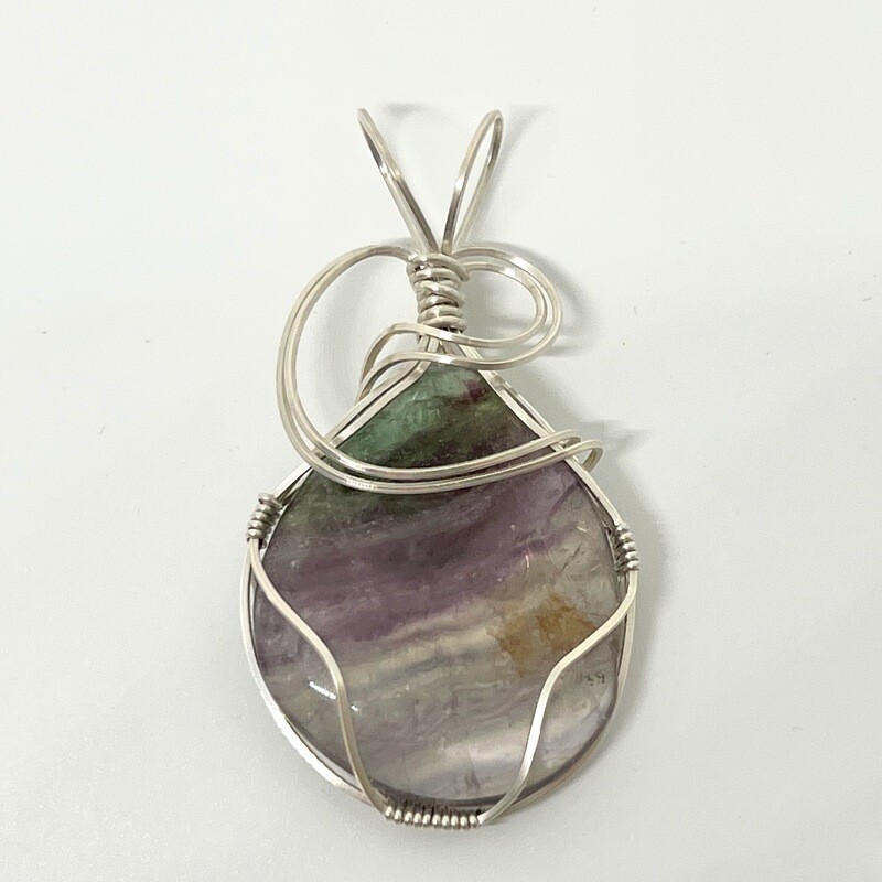 Multicolored Fluorite Pendant