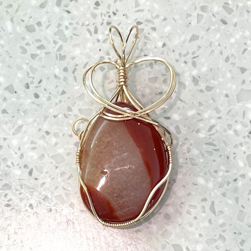 Carnelian Pendant w/Silver