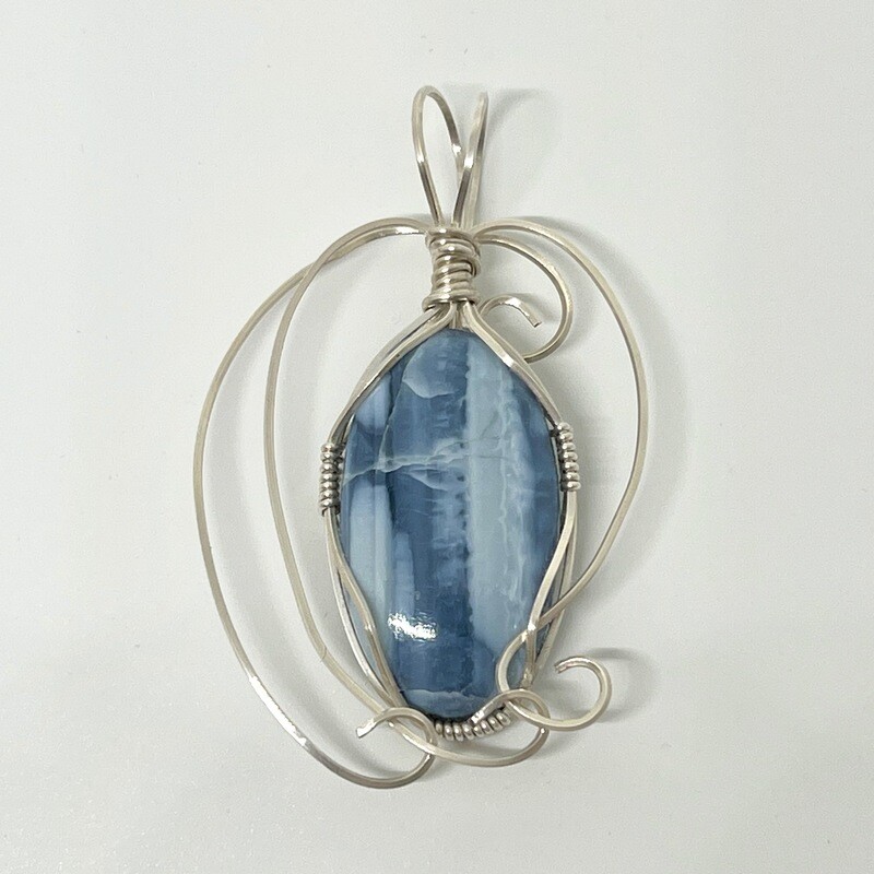 Opal Striped Pendant