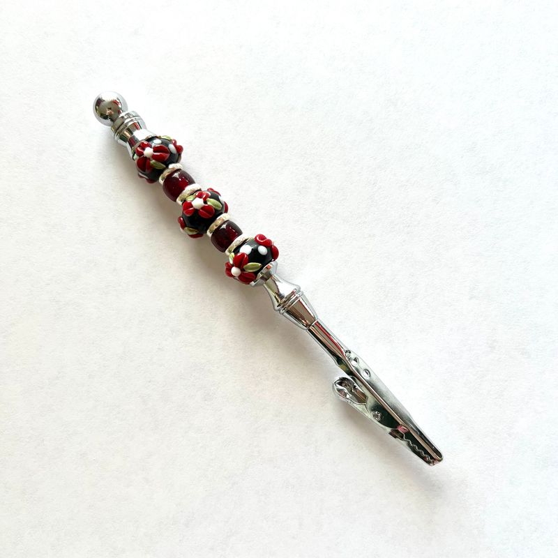 Black &amp; Red beaded Bracelet Helper