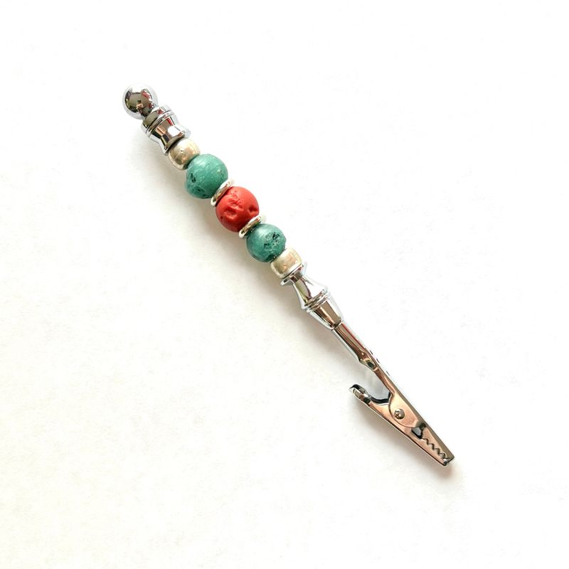 Turquoise &amp; Coral Chunky Beaded Bracelet Helper