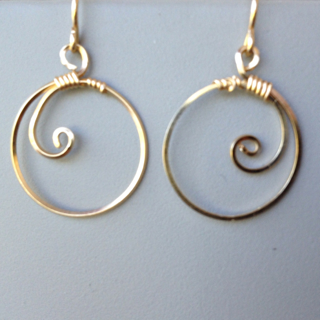 14K Gold-Filled &quot;Wave&quot; Earrings
