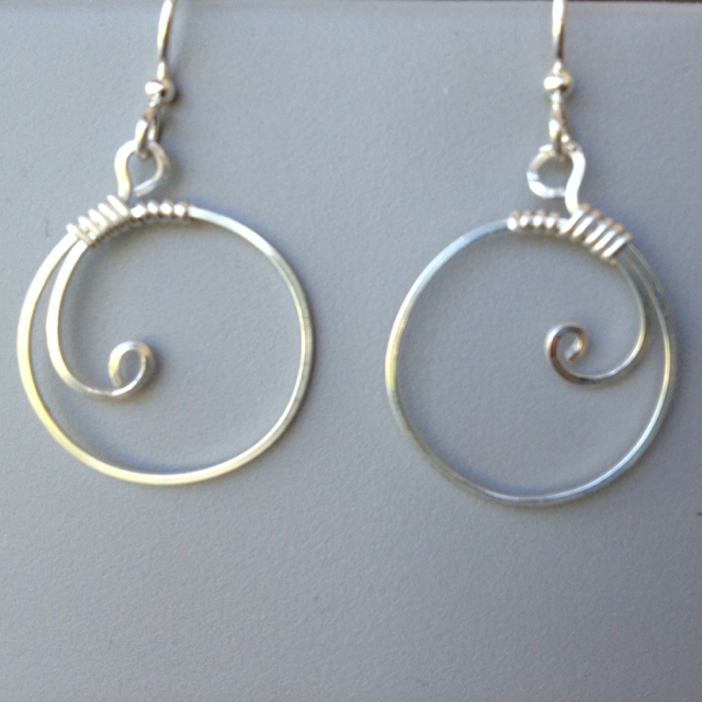 Argentium Silver &quot;Wave&quot; Earrings