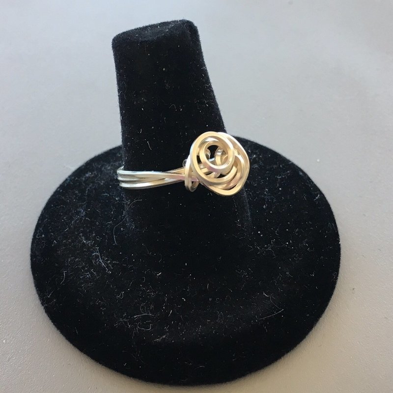 Silver Circular Wrapped Ring