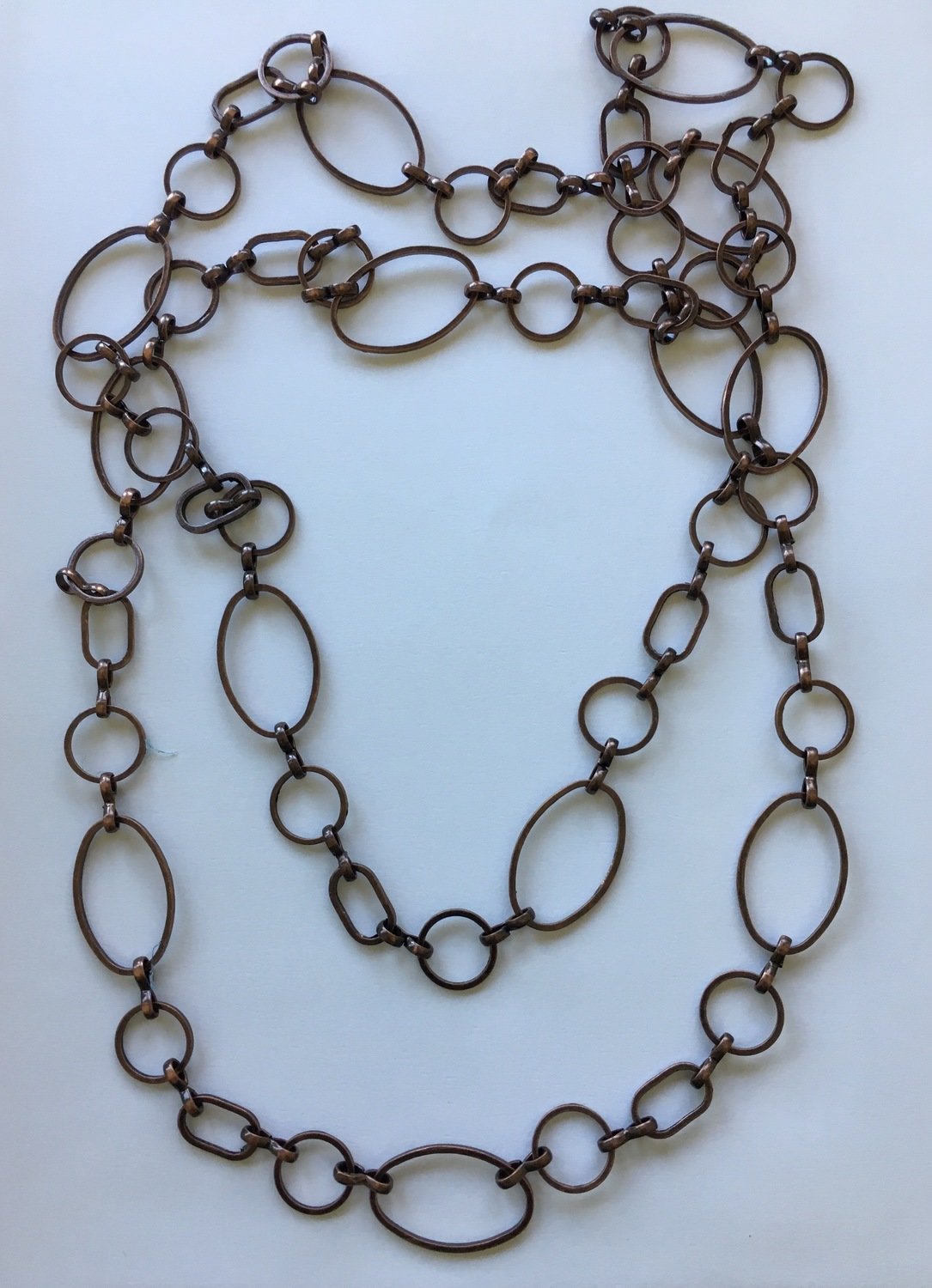 Long Antique Copper Link Chain