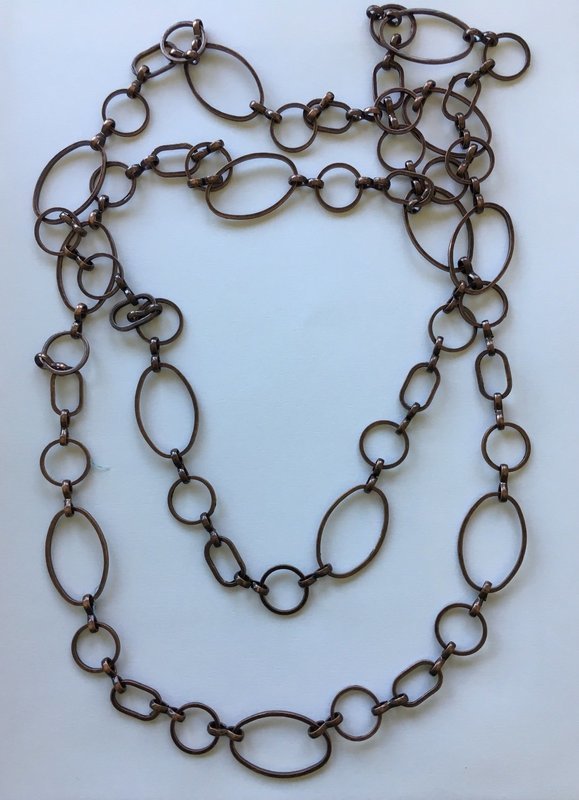 Long Antique Copper Link Chain