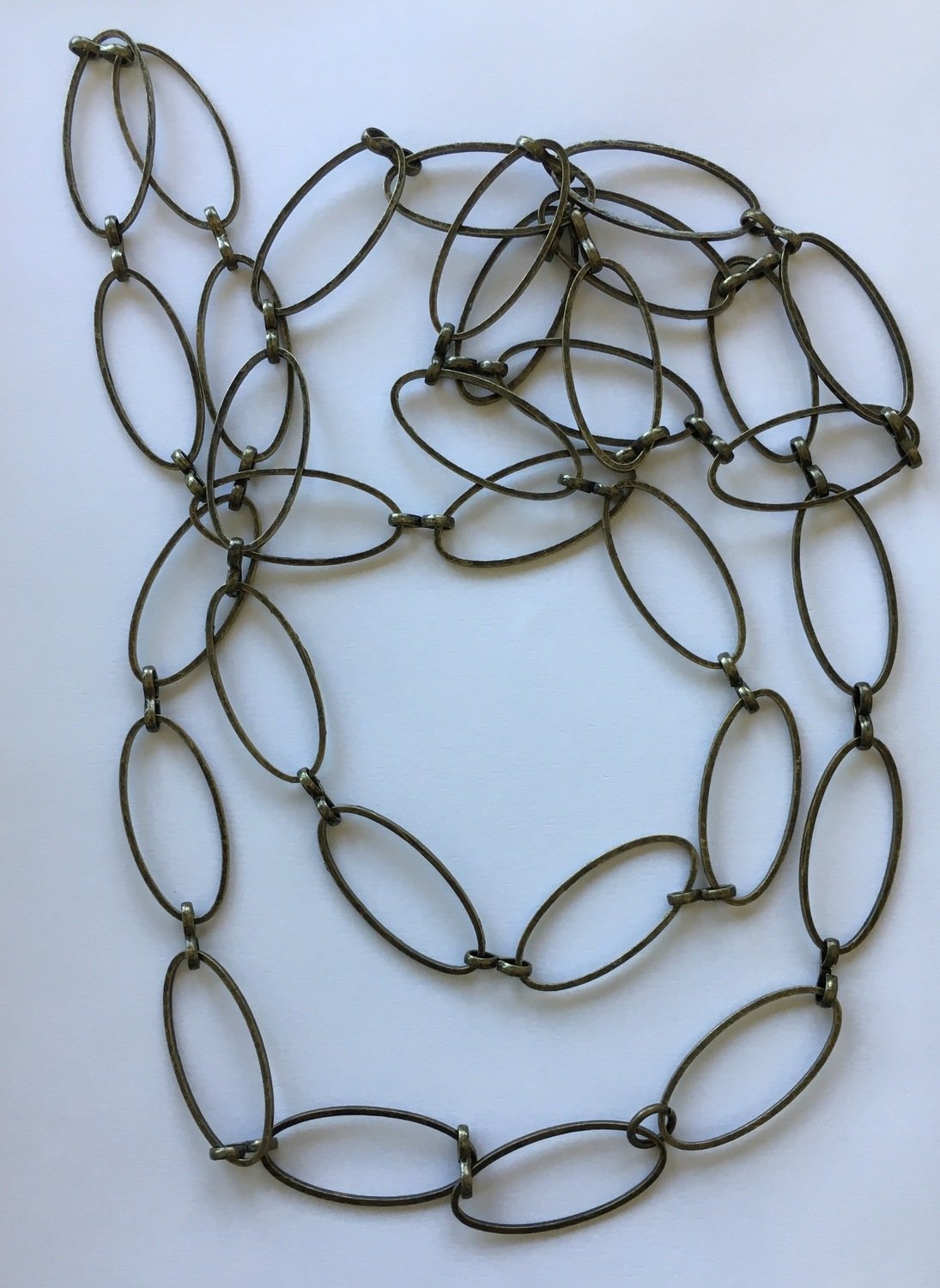 Long Antique Brass Link Chain