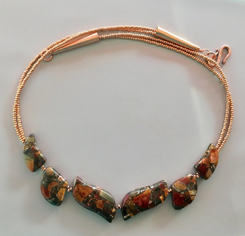 Picasso Jasper Necklace w/ Copper