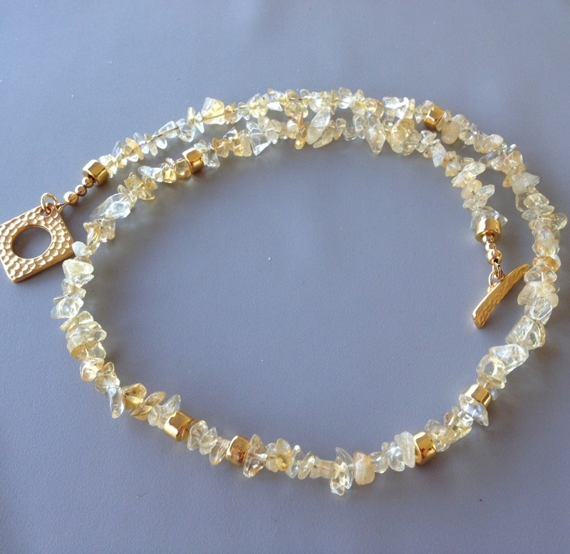 Citrine Nugget Necklace