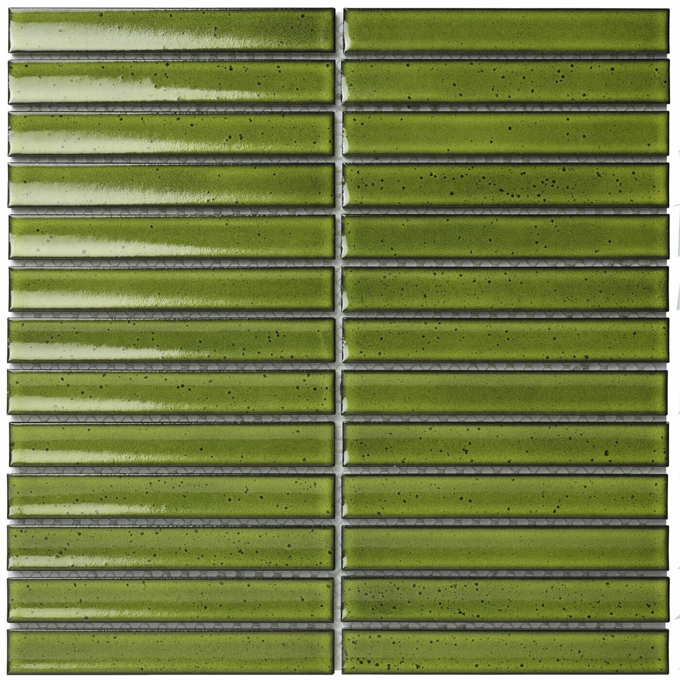 Kit Kat Oslo Dark Verde Gloss Mosaic Tile