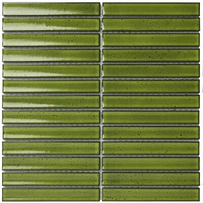 Kit Kat Oslo Dark Verde Gloss Mosaic Tile