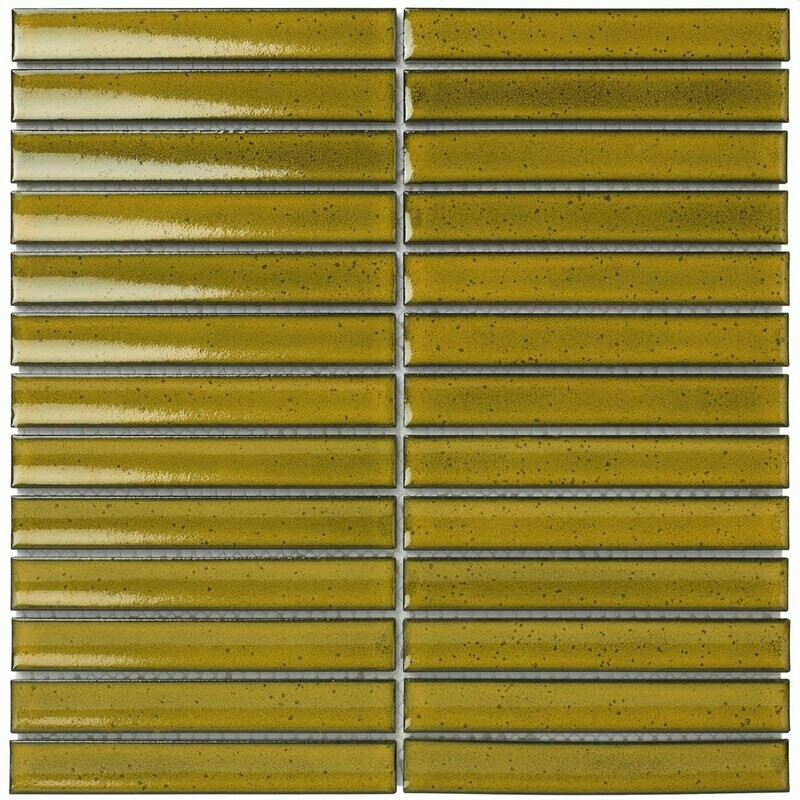 Kit Kat Oslo Mustard Gloss Mosaic Tile