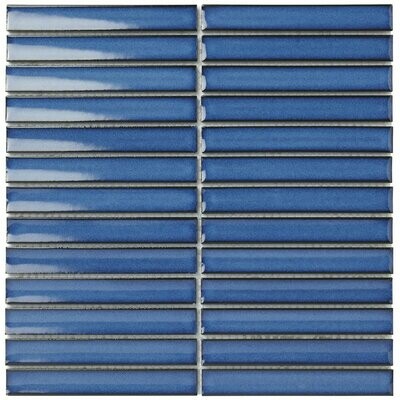 Kit Kat Oslo Blu Gloss Mosaic Tile