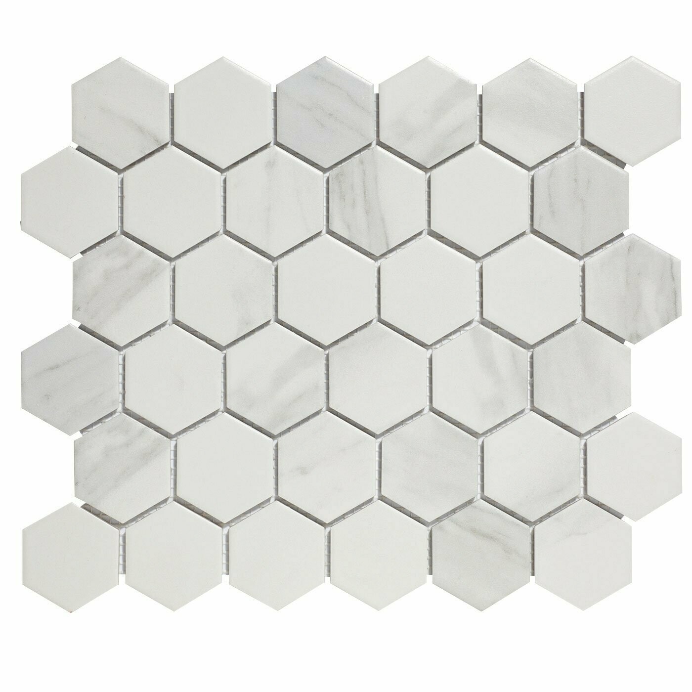 Carrara Hex Blanco Matt Mosaic