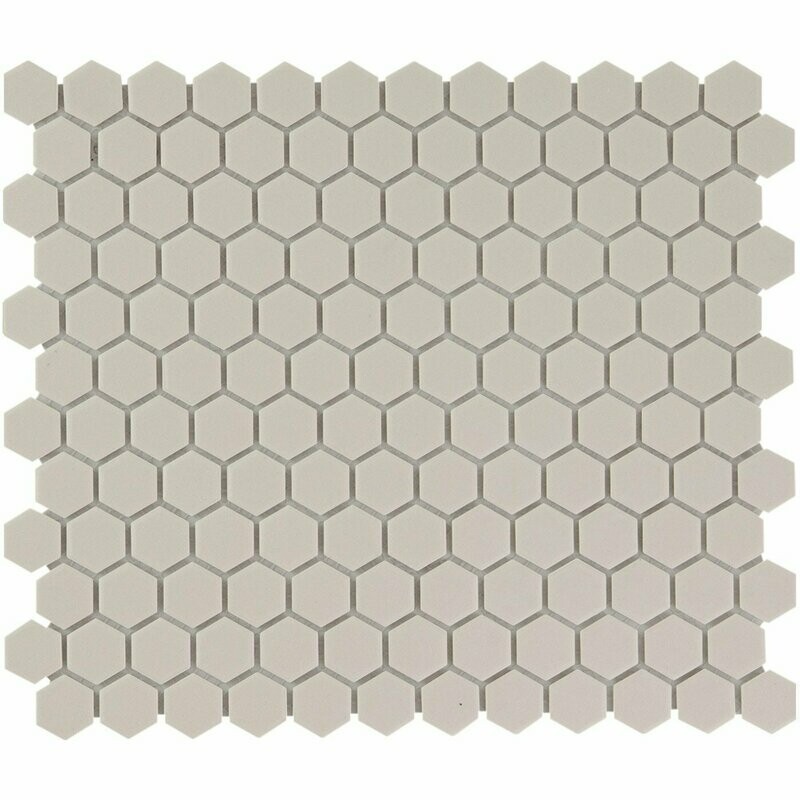 City Hex Off White 23x26mm Matt R11 Mosaic