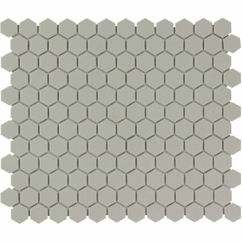 City Hex Grey 23x26mm Matt R11 Mosaic