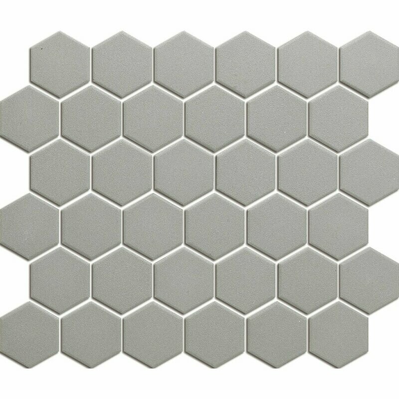 City Hex Dark Grey 51x59mm Matt R11 Mosaic