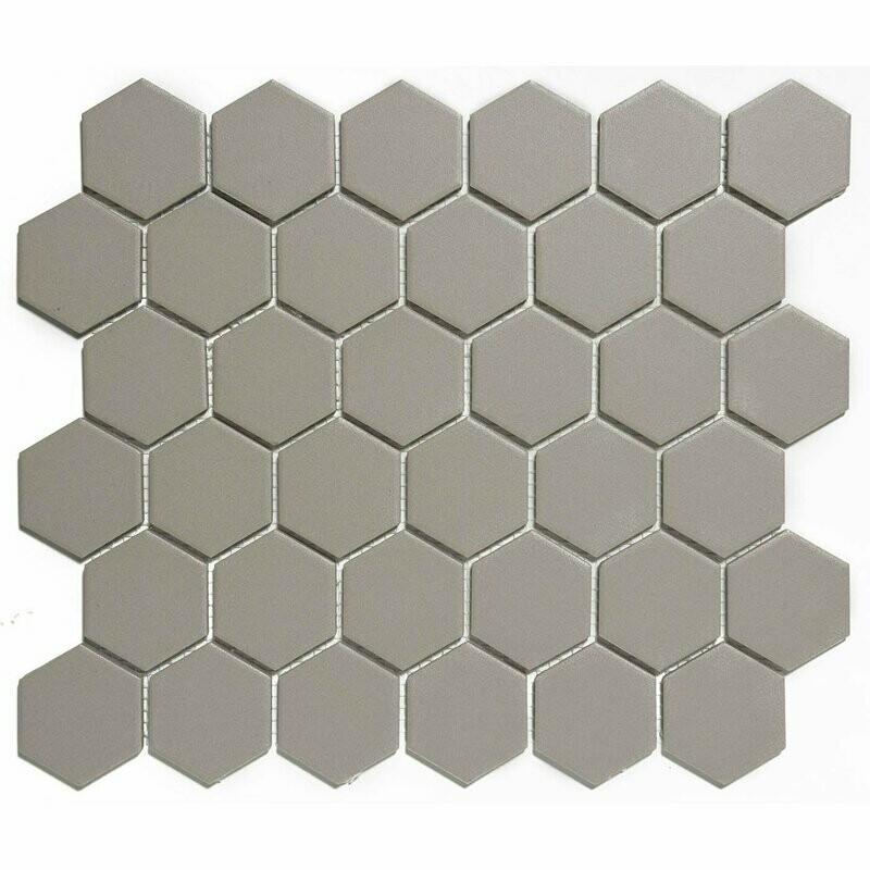 City Hex Grey 51x59mm Matt R11 Mosaic