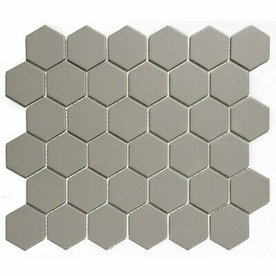 City Hex Grey 51x59mm Matt R11 Mosaic