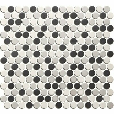 City Dots Black Mix 19mm Matt R11 Mosaic