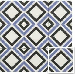 Twenties Geo Blue 200x200 Matt R10 PTV36+