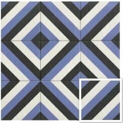 Twenties stripe Blue 200x200 Matt R10 PTV36+