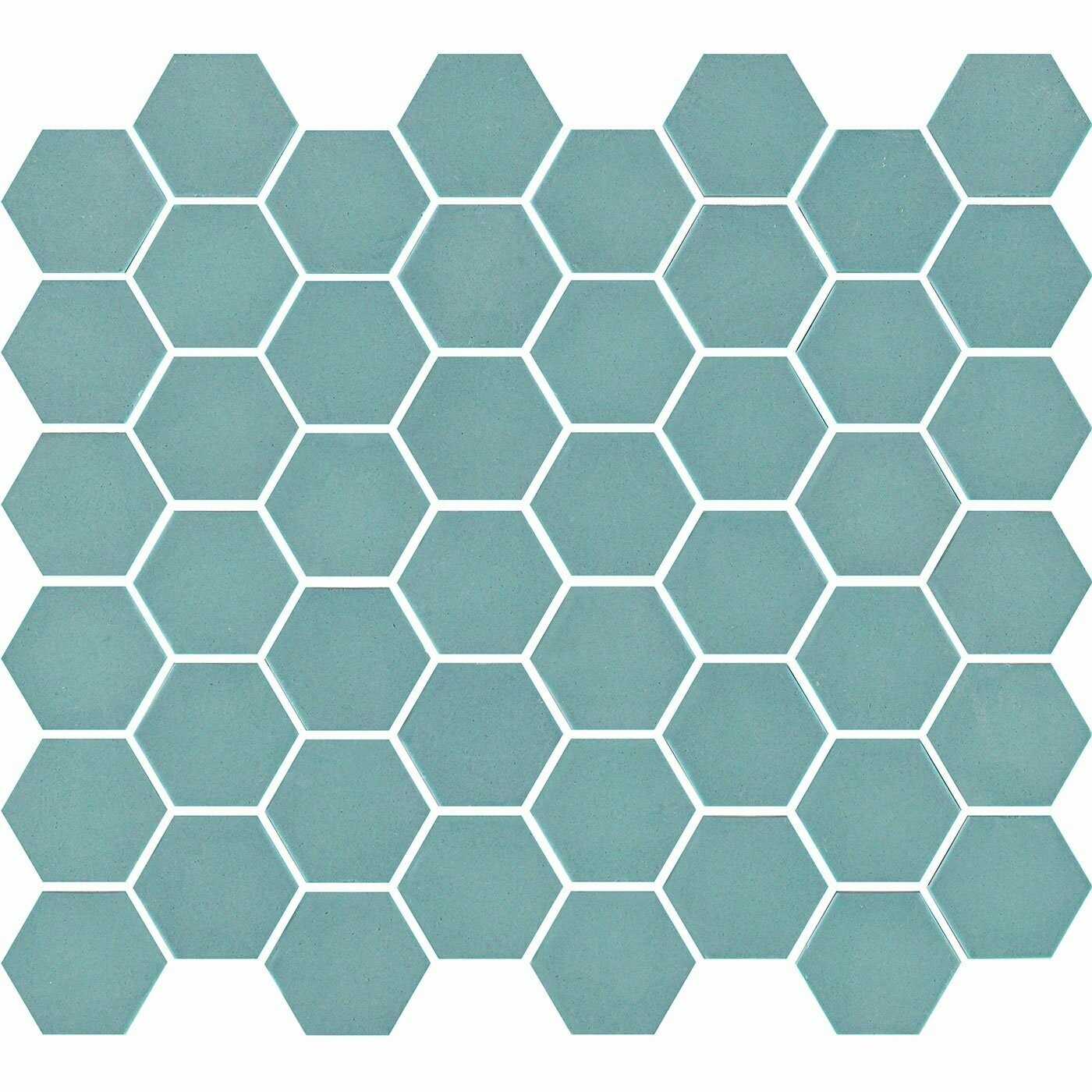 Microhex Turquoise Matt Mosaic