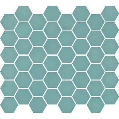 Microhex Turquoise Matt Mosaic