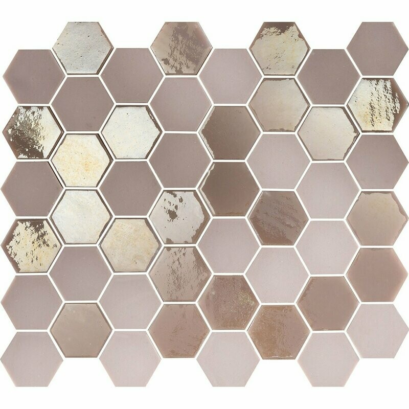 Microhex Pink Metallic Mosaic