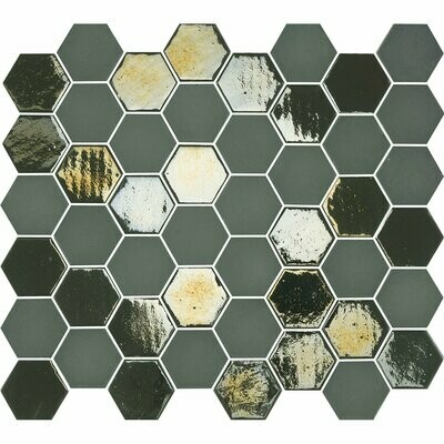 Microhex Green Mettalic Mosaic