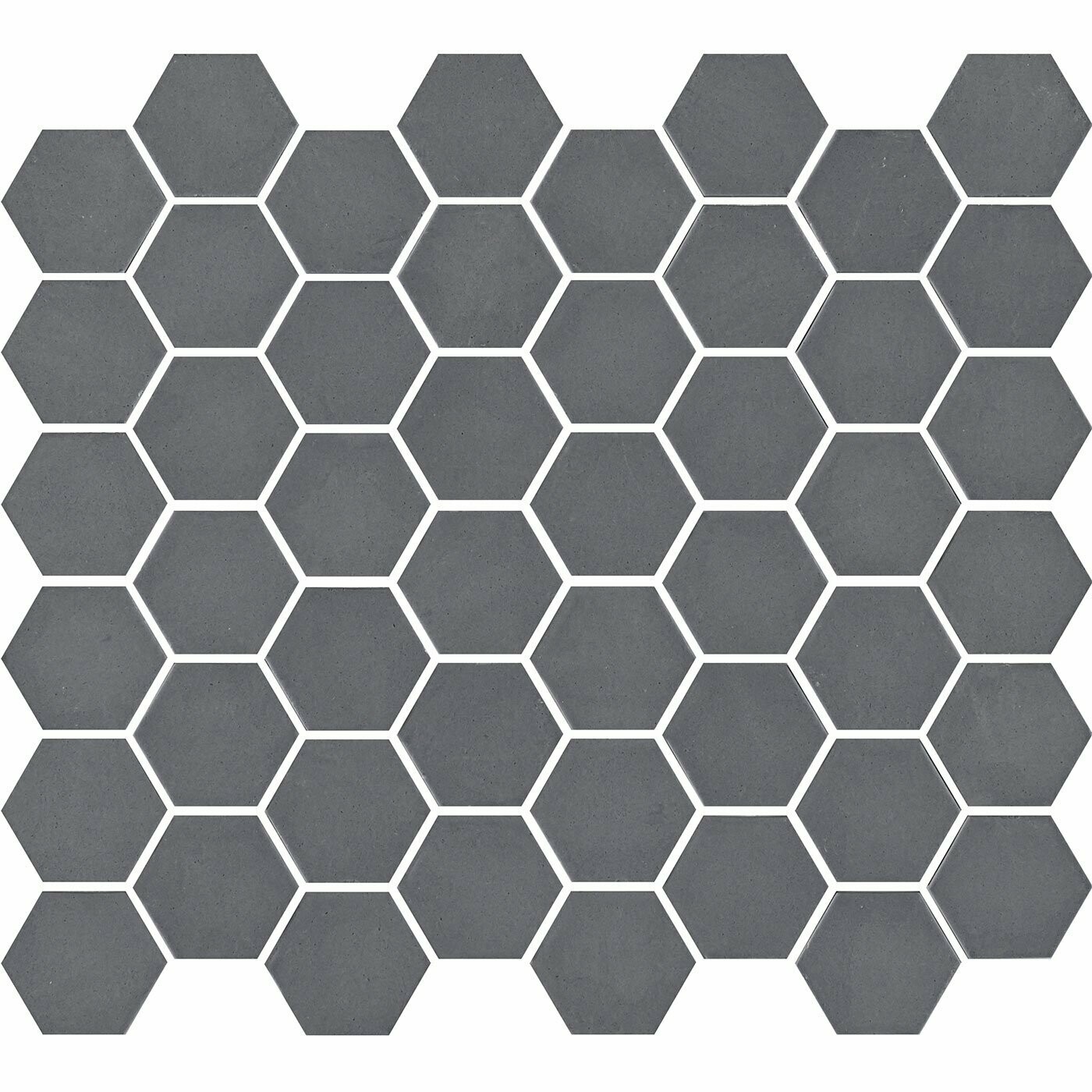 Microhex Dark Grey Matt Mosaic