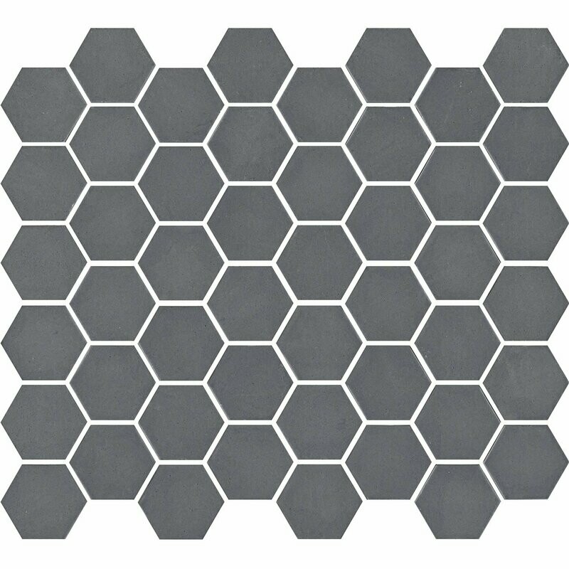Microhex Dark Grey Matt Mosaic