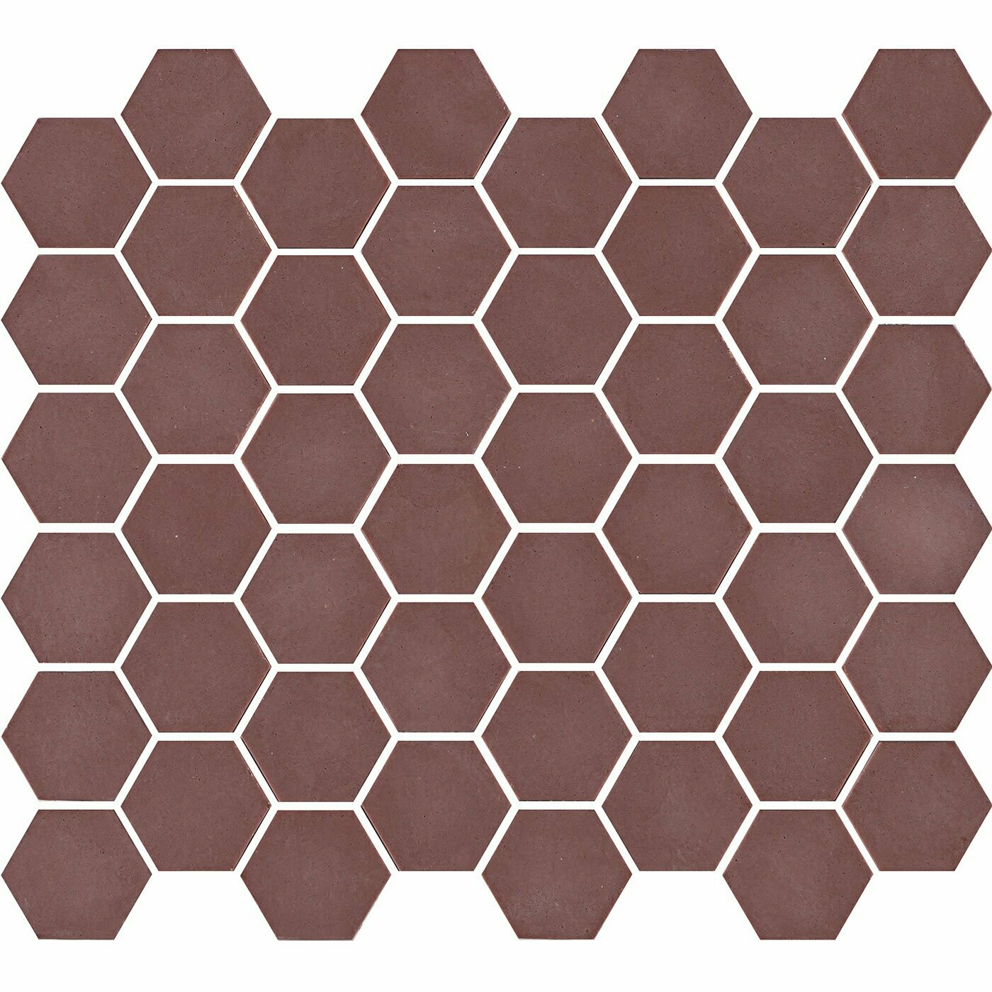 Microhex Burgundy Matt Mosaic
