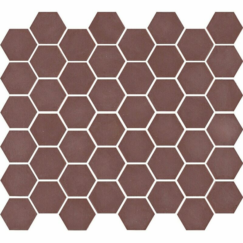 Microhex Burgundy Matt Mosaic