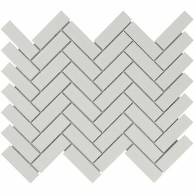 Herringbone White Matt 23x73 Mosaic