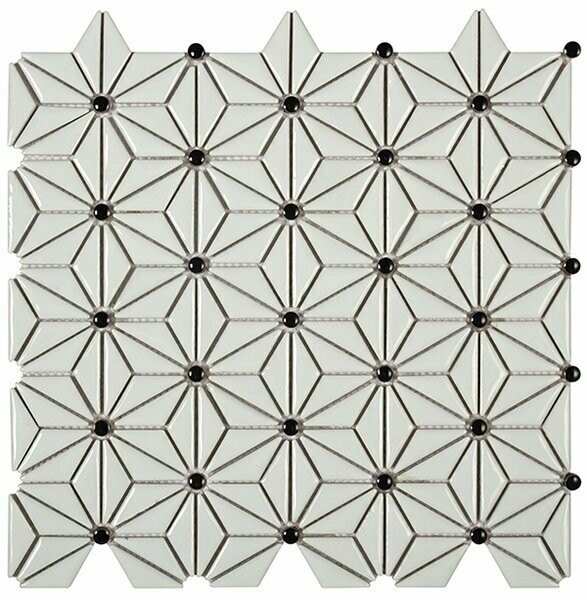 Pixalate Star Blanco Gloss White Mosaic
