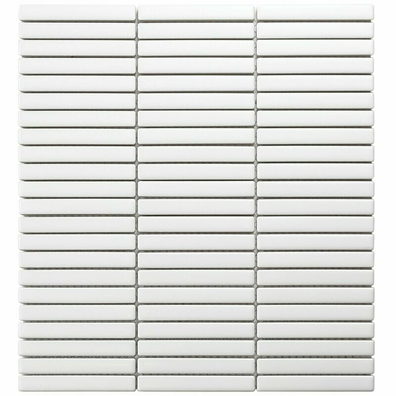 Kit Kat Oslo Mini White Matt Mosaic Tile