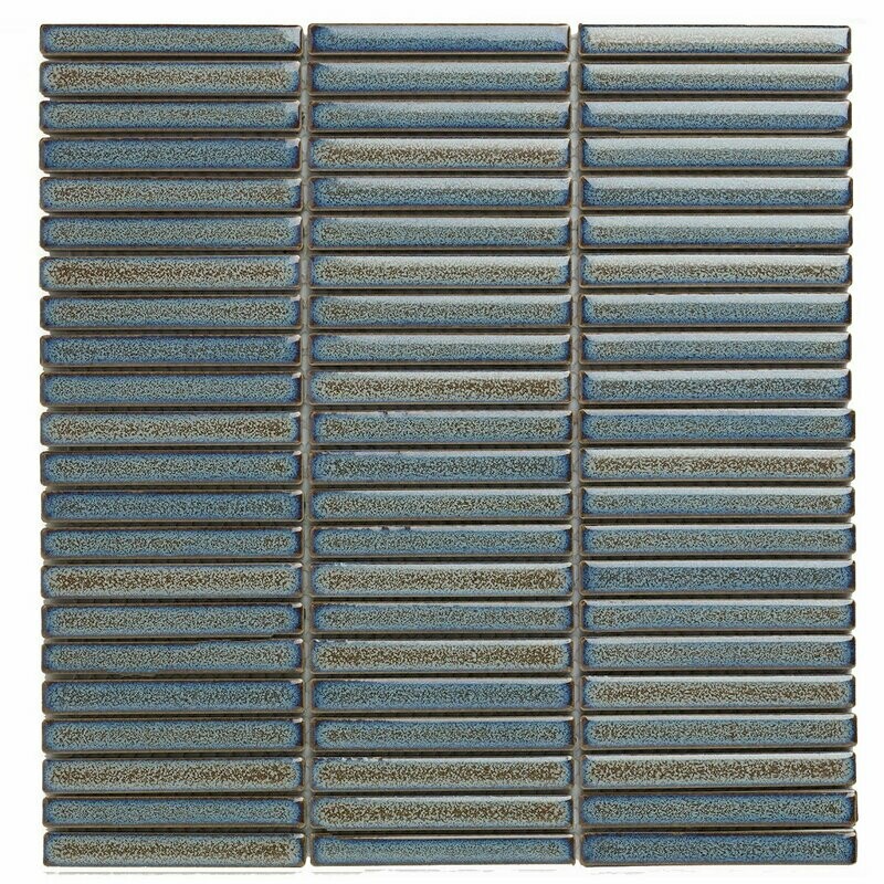 Kit Kat Oslo Mini Gris Azul Gloss Mosaic Tile