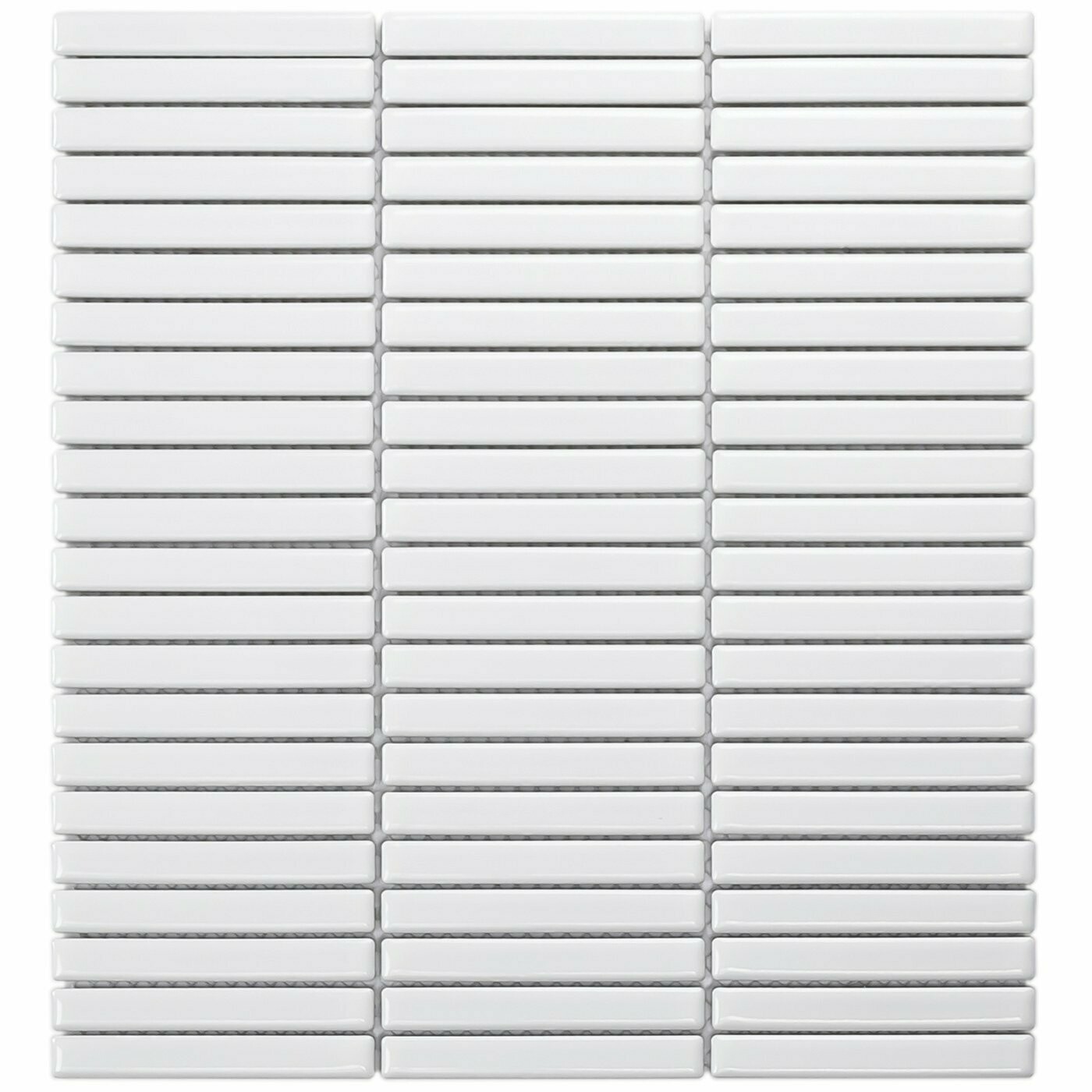 Kit Kat Oslo Mini White Gloss Mosaic Tile