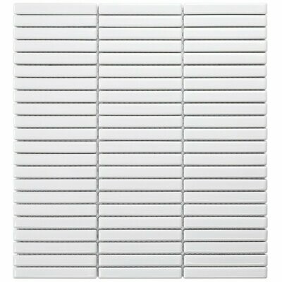 Kit Kat Oslo Mini White Gloss Mosaic Tile