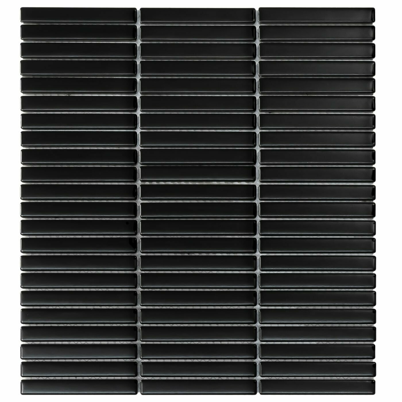 Kit Kat Oslo Mini Black Matt Mosaic Tile