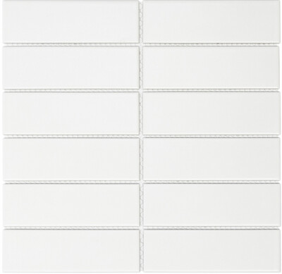 Alicante White  Matt Mosaic 45x145mm