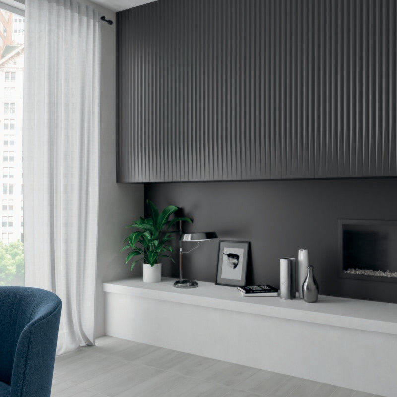3D Linear Grey Matt 300x75mm