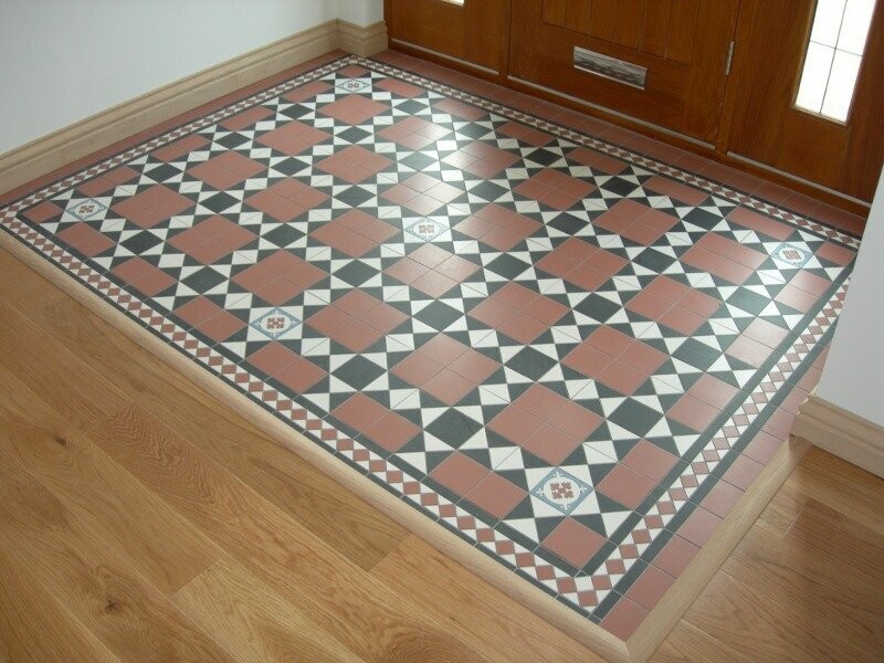 Victorian Red Mosaic Corner 93x93 Matt PTV36+