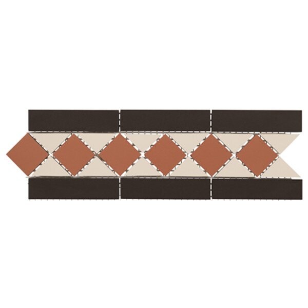 Victorian Red Mosaic Border 285x93 Matt PTV36+