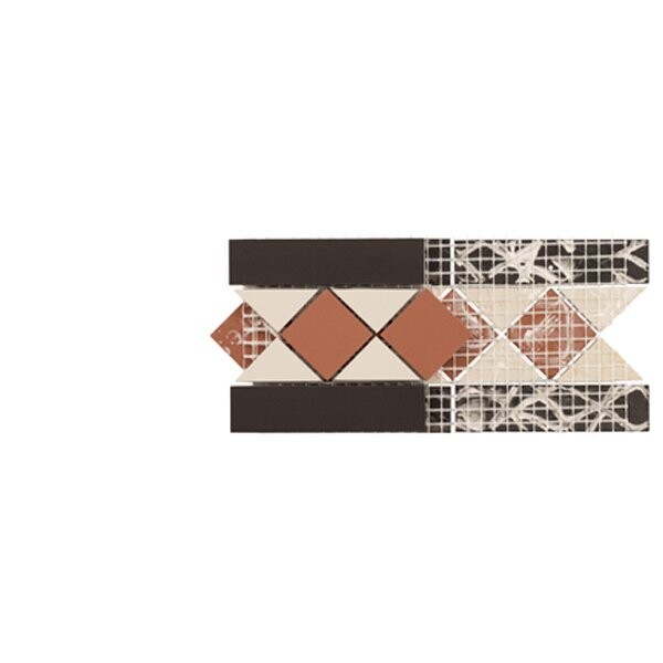 Victorian Red Mosaic Border 285x93 Matt PTV36+