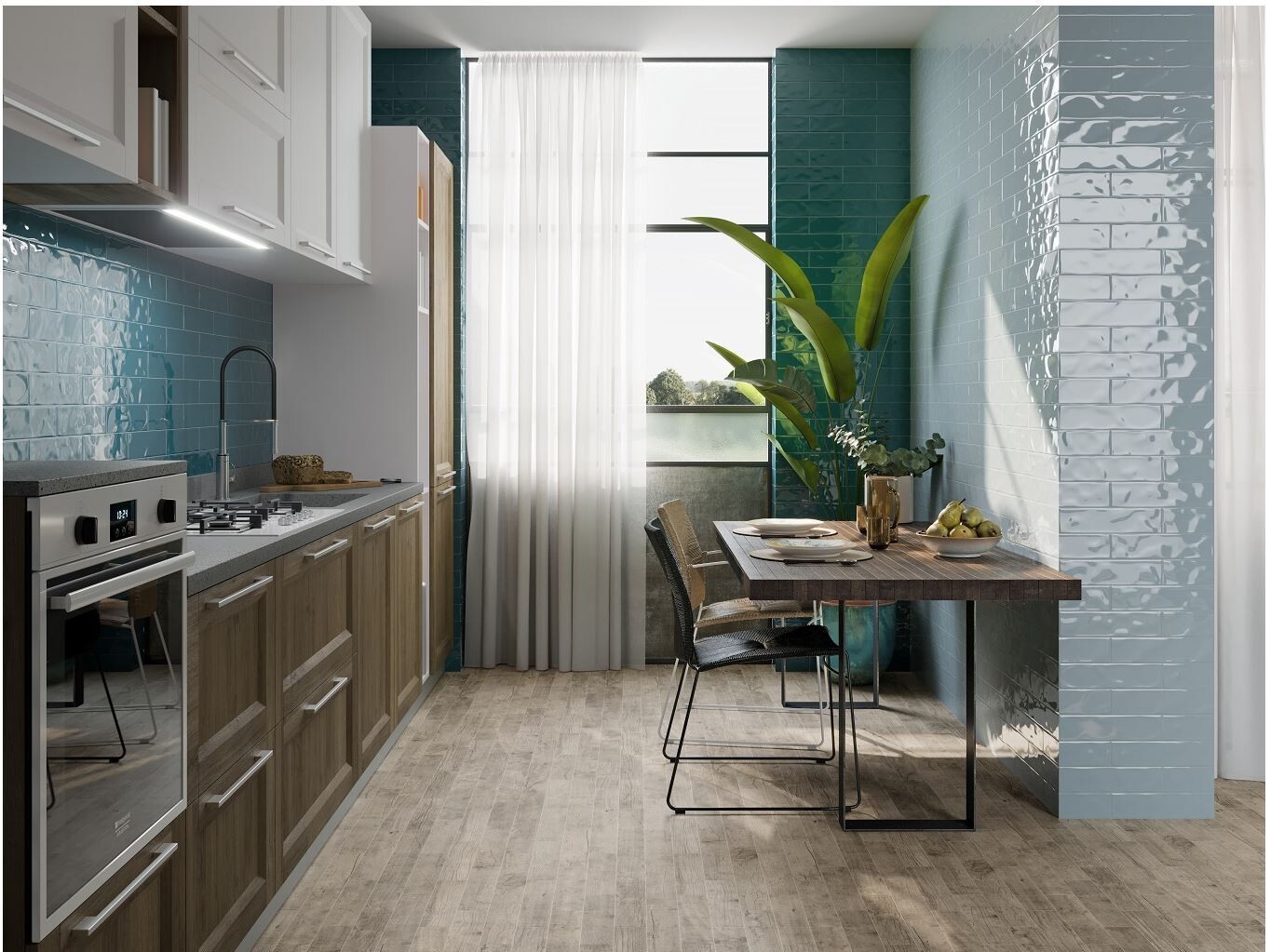 Cambridge Teal Gloss 150x150mm